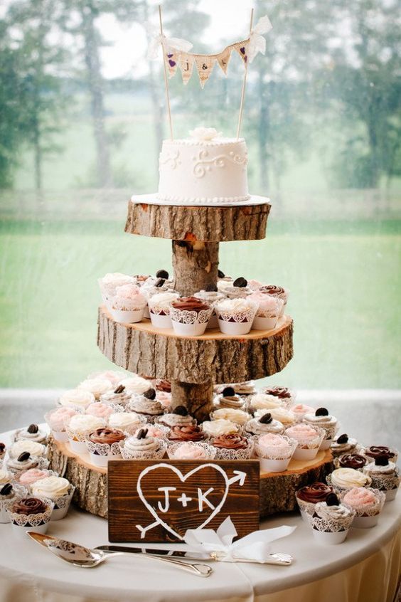 Tort weselny - inne pomysły, babeczki, tort z babeczek, ciasta na wesele, inspiracje ślubne3